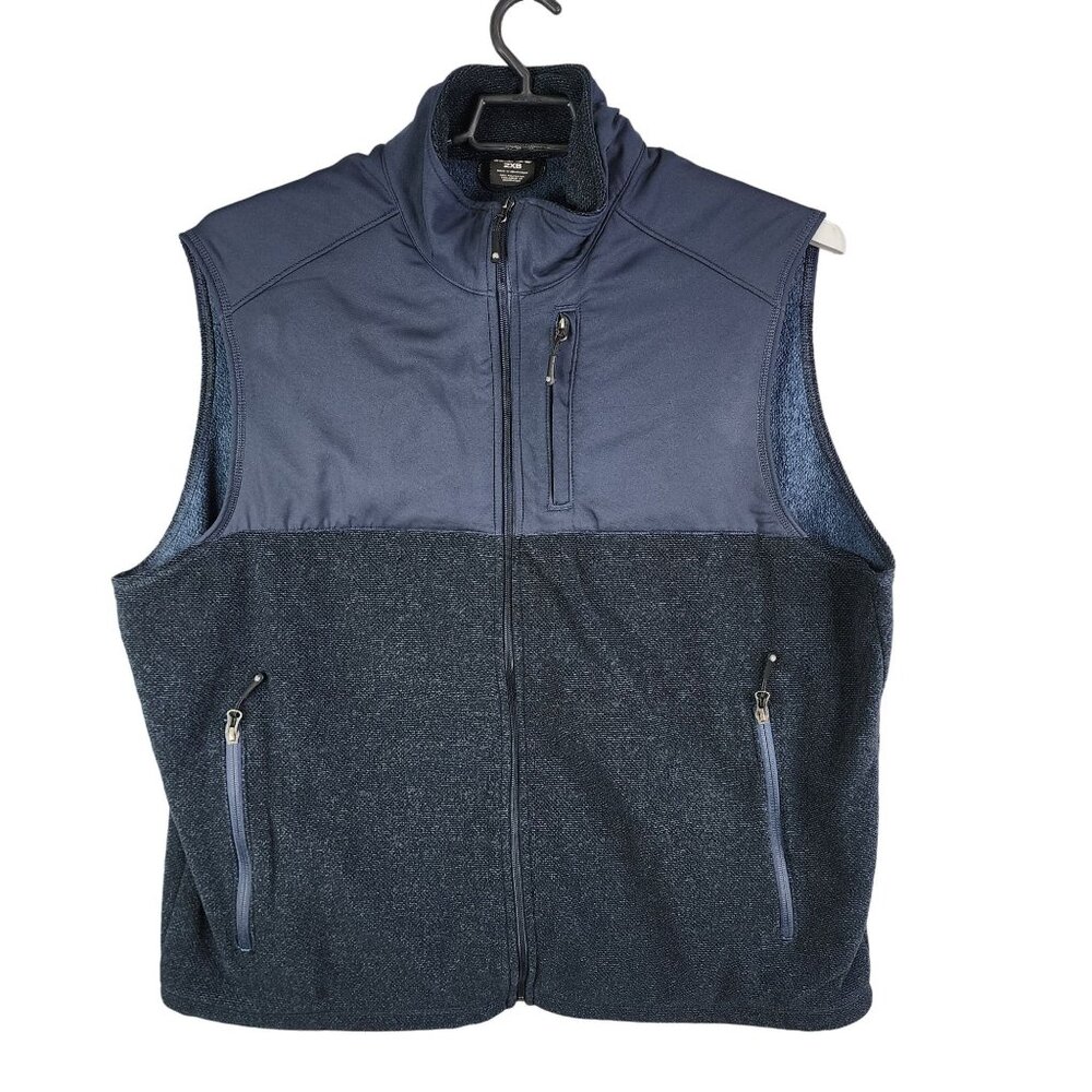 Mens Solaris Blue Jacket Vest Full Zip Up Pocket Zip Sleeveless Size 2XB